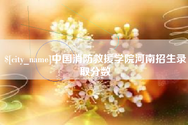 烟台中国消防救援学院河南招生录取分数