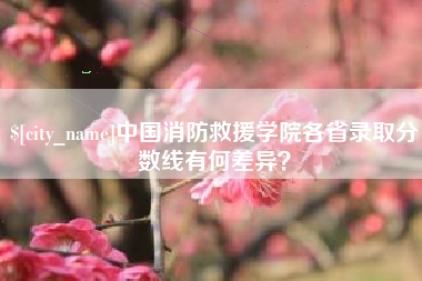 烟台中国消防救援学院各省录取分数线有何差异？