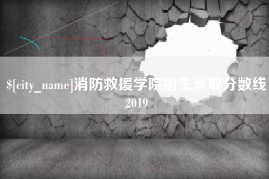 烟台消防救援学院招生录取分数线2019