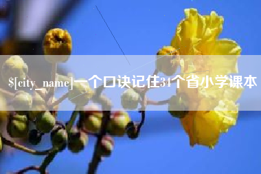 烟台一个口诀记住34个省小学课本