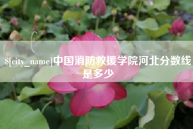 烟台中国消防救援学院河北分数线是多少