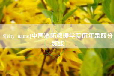 烟台中国消防救援学院历年录取分数线