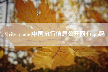 烟台中国执行信息公开网有app吗