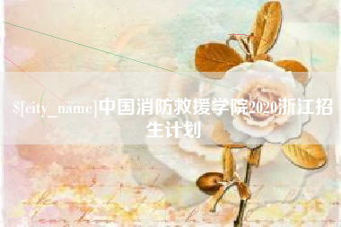 烟台中国消防救援学院2020浙江招生计划