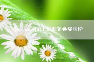 烟台第七届亚冬会奖牌榜