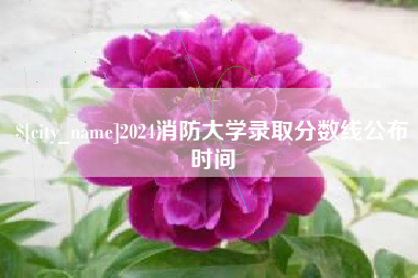 烟台2024消防大学录取分数线公布时间