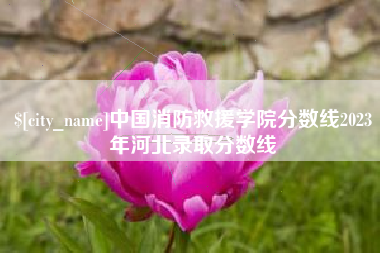 烟台中国消防救援学院分数线2023年河北录取分数线