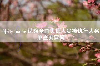 烟台法院全国失信人员被执行人名单查询官网