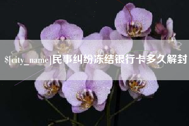 烟台民事纠纷冻结银行卡多久解封