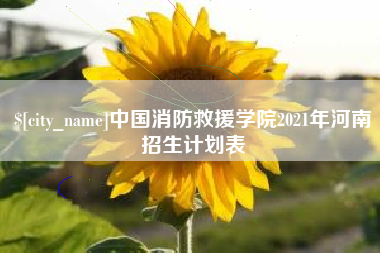 烟台中国消防救援学院2021年河南招生计划表