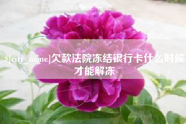 烟台欠款法院冻结银行卡什么时候才能解冻