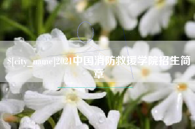 烟台2021中国消防救援学院招生简章