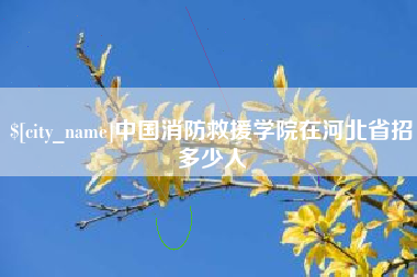 烟台中国消防救援学院在河北省招多少人
