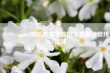 烟台消防救援学院招生录取分数线2020福建