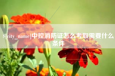 烟台中控消防证怎么考取需要什么条件