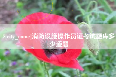 烟台消防设施操作员证考试题库多少道题