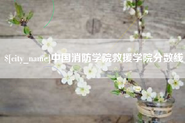 烟台中国消防学院救援学院分数线